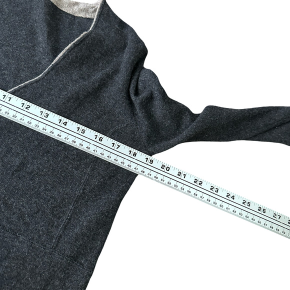 360 Cashmere Cardigan Sweater Women’s Medium Charcoal Gray Cashmere Wool Blend - Picture 8 of 10